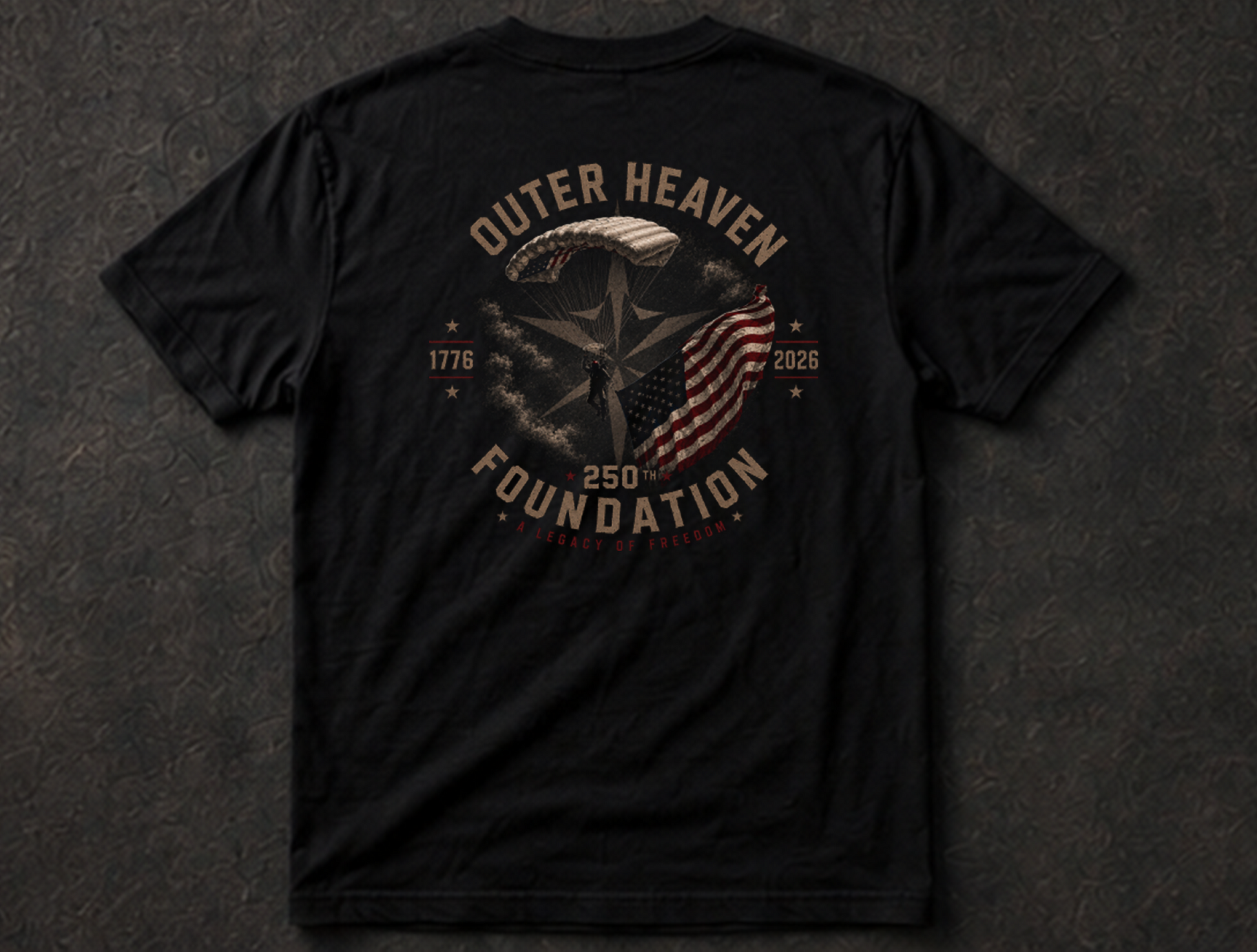 Outer Heaven Foundation 250th Anniversary Tee - Back